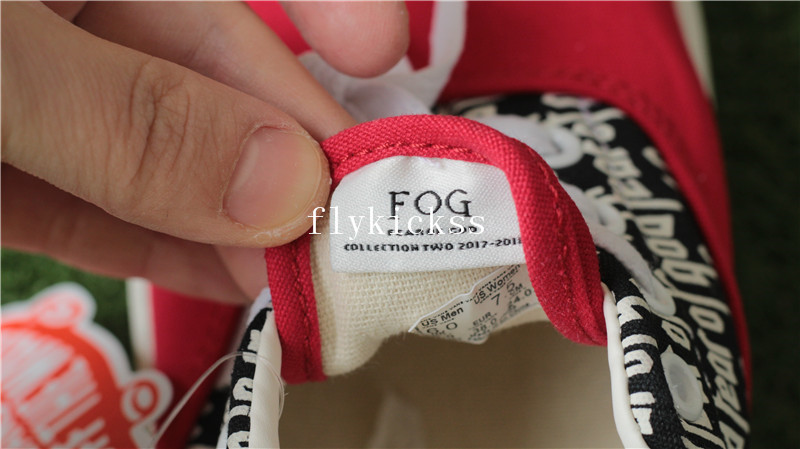 Fear Of God X Vans FOG Red 2017